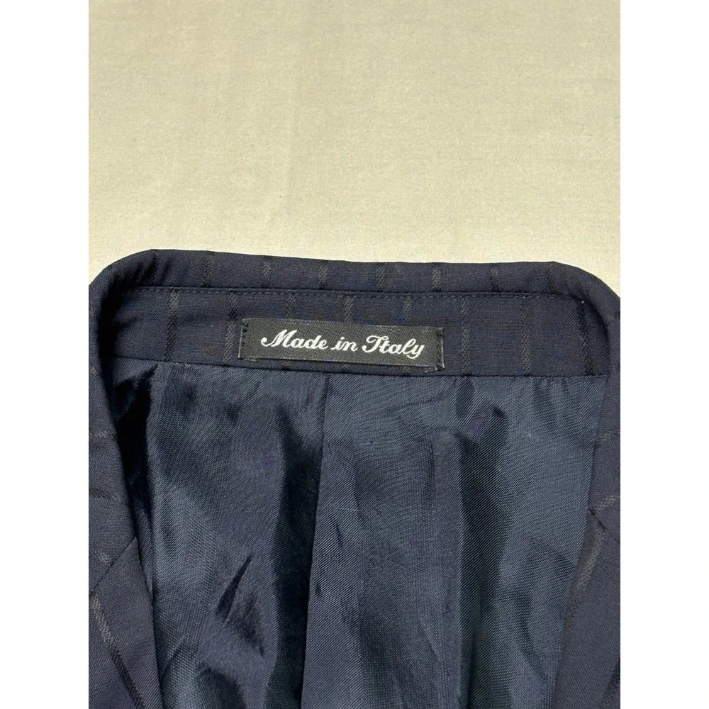 Pal Zileri Cerimonia Mens Navy Pinstripe  100s Wool Blazer‎ Italy 54R Eu 44R US